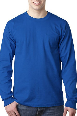 Bayside 8100 - USA-Made Long Sleeve T-Shirt with a Pocket