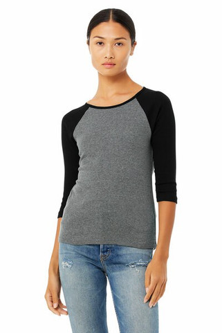 Bella+Canvas 2000 - Ladies Baby Rib Three-Quarter Sleeve Raglan T-Shirt