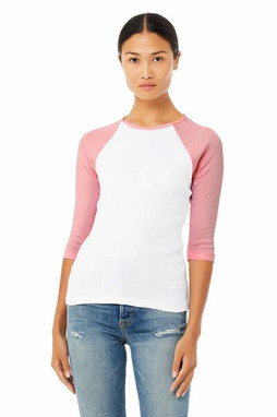 Bella+Canvas 2000 - Ladies Baby Rib Three-Quarter Sleeve Raglan T-Shirt