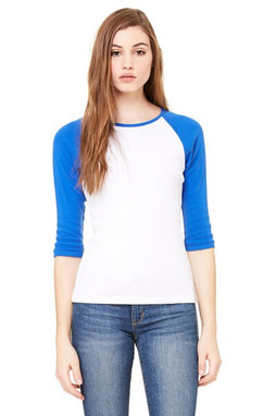 Bella+Canvas 2000 - Ladies Baby Rib Three-Quarter Sleeve Raglan T-Shirt