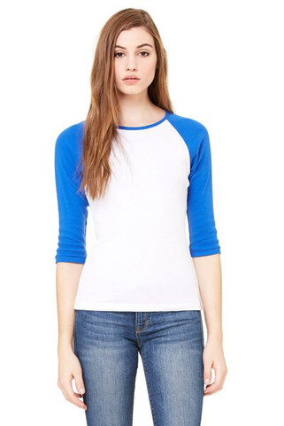 Bella+Canvas 2000 - Ladies Baby Rib Three-Quarter Sleeve Raglan T-Shirt