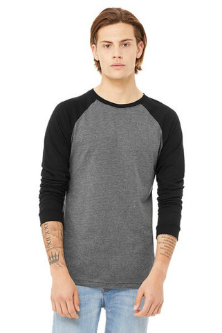 Bella+Canvas 3000 - Long Sleeve Baseball Jersey T-Shirt