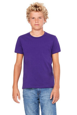 Bella+Canvas 3001Y - Remera para niños manga corta de cuello redondo Jersey 