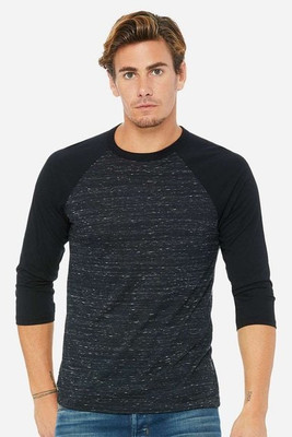 Bella+Canvas 3200 - Remera unisex báisbol Raglan manga 3/4