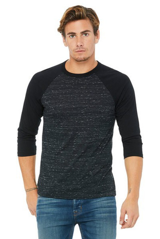 Bella+Canvas 3200 - Remera unisex báisbol Raglan manga 3/4