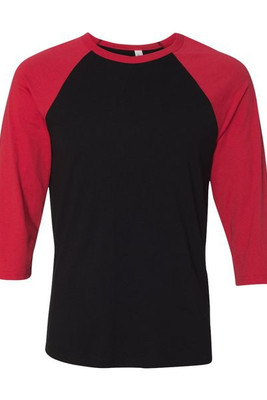 Bella+Canvas 3200 - Remera unisex báisbol Raglan manga 3/4