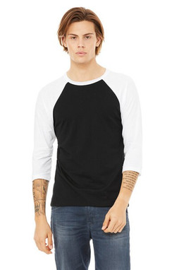 Bella+Canvas 3200 - Remera unisex báisbol Raglan manga 3/4