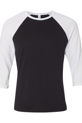 Bella+Canvas 3200 - Remera unisex báisbol Raglan manga 3/4
