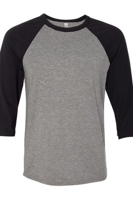 Bella+Canvas 3200 - Remera unisex báisbol Raglan manga 3/4