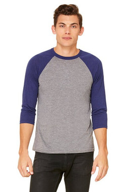Bella+Canvas 3200 - Remera unisex báisbol Raglan manga 3/4