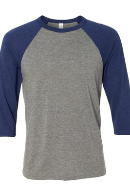 Bella+Canvas 3200 - Remera unisex báisbol Raglan manga 3/4