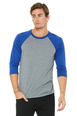 Bella+Canvas 3200 - Remera unisex báisbol Raglan manga 3/4