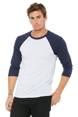 Bella+Canvas 3200 - Remera unisex báisbol Raglan manga 3/4