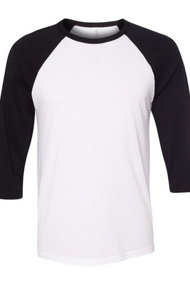 Bella+Canvas 3200 - Remera unisex báisbol Raglan manga 3/4