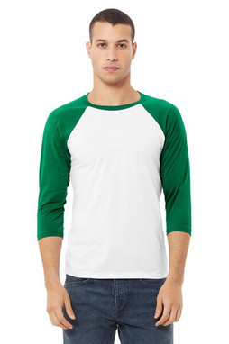 Bella+Canvas 3200 - Remera unisex báisbol Raglan manga 3/4