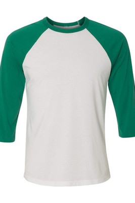 Bella+Canvas 3200 - Remera unisex báisbol Raglan manga 3/4
