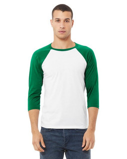 Bella+Canvas 3200 - Remera unisex báisbol Raglan manga 3/4 