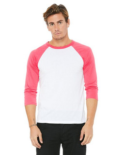 Bella+Canvas 3200 - Remera unisex báisbol Raglan manga 3/4 