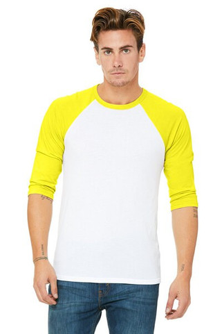 Bella+Canvas 3200 - Remera unisex báisbol Raglan manga 3/4