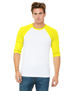 Bella+Canvas 3200 - Remera unisex báisbol Raglan manga 3/4 