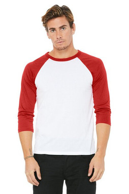Bella+Canvas 3200 - Remera unisex báisbol Raglan manga 3/4