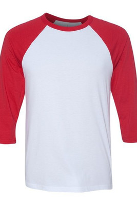 Bella+Canvas 3200 - Remera unisex báisbol Raglan manga 3/4
