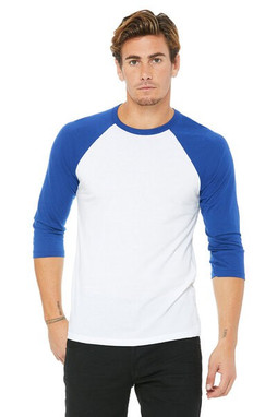 Bella+Canvas 3200 - Remera unisex báisbol Raglan manga 3/4
