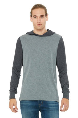 Bella+Canvas 3512 - Unisex Long Sleeve Jersey Hooded T-Shirt