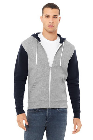Bella+Canvas 3739 - Unisex Full-Zip Hooded Sweatshirt