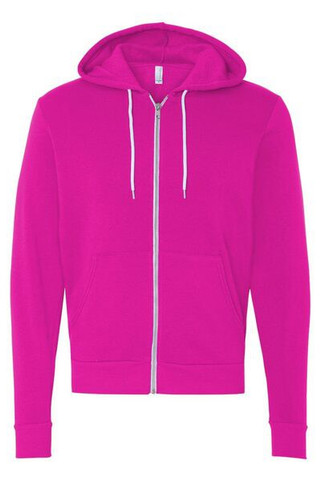 Bella+Canvas 3739 - Unisex Full-Zip Hooded Sweatshirt