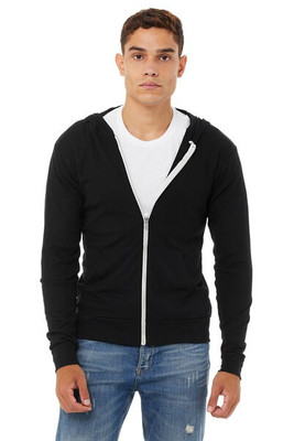 Bella+Canvas 3939 - Triblend Unisex Lightweight Hooded Full-Zip T-Shirt