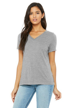 Bella+Canvas 6405 - Remera Jersey de manga corta relajada con cuello en V 