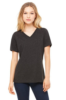 Bella+Canvas 6405 - Remera Jersey de manga corta relajada con cuello en V 