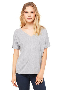 Bella+Canvas 8815 - Ladies Flowy V-Neck Drop-Sleeve Tee