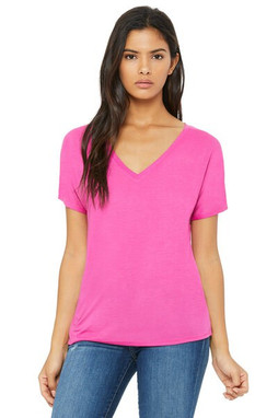 Bella+Canvas 8815 - Remera suelta con cuello en V y manga corta 