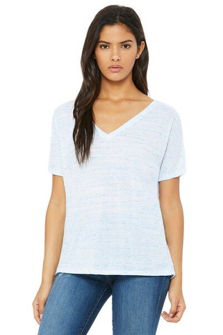 Bella+Canvas 8815 - Ladies Flowy V-Neck Drop-Sleeve Tee