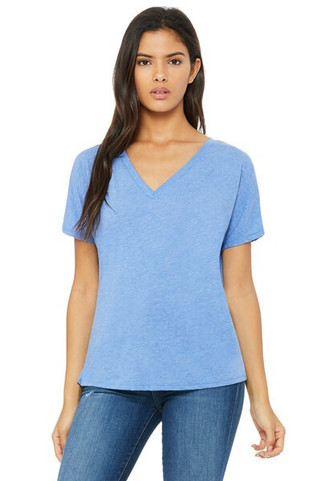 Bella+Canvas 8815 - Ladies Flowy V-Neck Drop-Sleeve Tee