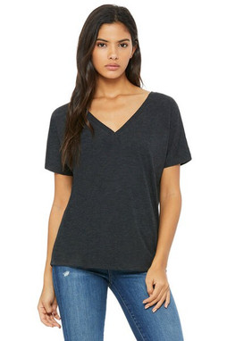 Bella+Canvas 8815 - Ladies Flowy V-Neck Drop-Sleeve Tee