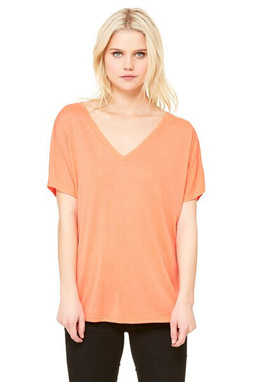 Bella+Canvas 8815 - Ladies Flowy V-Neck Drop-Sleeve Tee