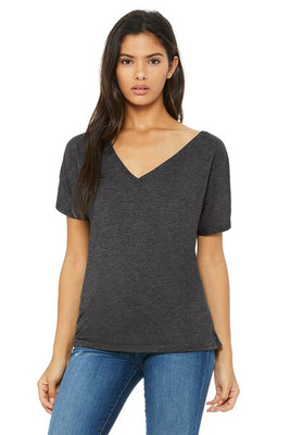 Bella+Canvas 8815 - Ladies' Flowy V-Neck Drop-Sleeve Tee