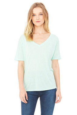 Bella+Canvas 8815 - Remera suelta con cuello en V y manga corta 