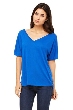 Bella+Canvas 8815 - Ladies Flowy V-Neck Drop-Sleeve Tee