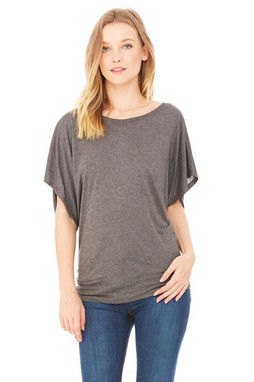 Bella+Canvas 8821 - Ladies Flowy Draped Sleeve Dolman T-Shirt