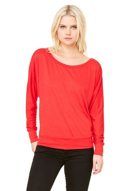 Bella+Canvas 8850 - Ladies Flowy Off Shoulder Long Sleeve Shirt
