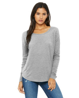 Bella+Canvas 8852 - Ladies' Flowy Long Sleeve T-Shirt With 2x1 Rib Sleeves