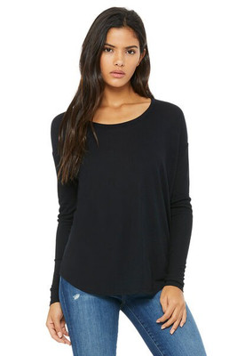 Bella+Canvas 8852 - Ladies' Flowy Long Sleeve T-Shirt With 2x1 Rib Sleeves