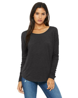 Bella+Canvas 8852 - Ladies' Flowy Long Sleeve T-Shirt With 2x1 Rib Sleeves