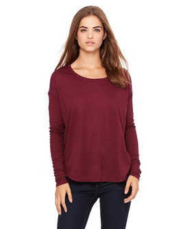 Bella+Canvas 8852 - Ladies' Flowy Long Sleeve T-Shirt With 2x1 Rib Sleeves