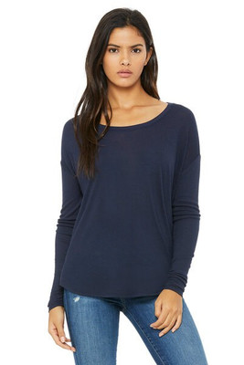 Bella+Canvas 8852 - Ladies' Flowy Long Sleeve T-Shirt With 2x1 Rib Sleeves