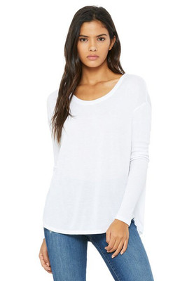 Bella+Canvas 8852 - Ladies' Flowy Long Sleeve T-Shirt With 2x1 Rib Sleeves